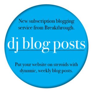 Blogging service for djs
